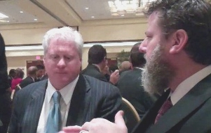 Martin with Wayne Allyn Root at dinner at Los Angeles Event